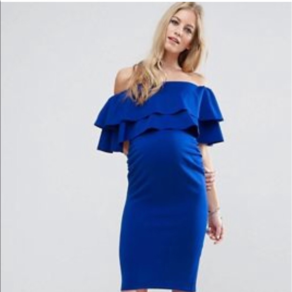 ASOS Maternity Royal Blue Maternity Dress